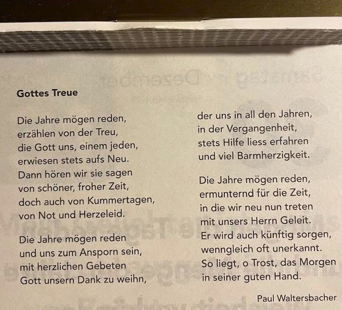 GOTTES Treue gilt auch für das Jahr 2026!